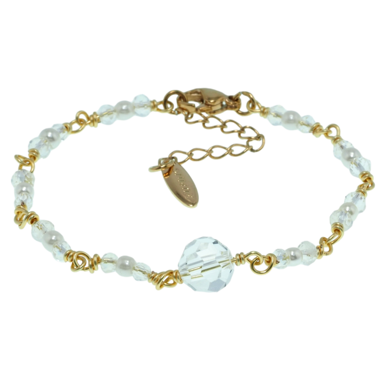 Браслет Xuping JEAN GOUJON Позолота 18K Цепочка с бусинами длина с доп.цепочкой 16-19.5см х 3мм фото №3