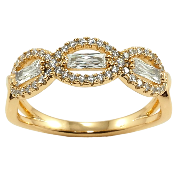 Кольцо Xuping Позолота 18K Инкрустация цирконием фото №10