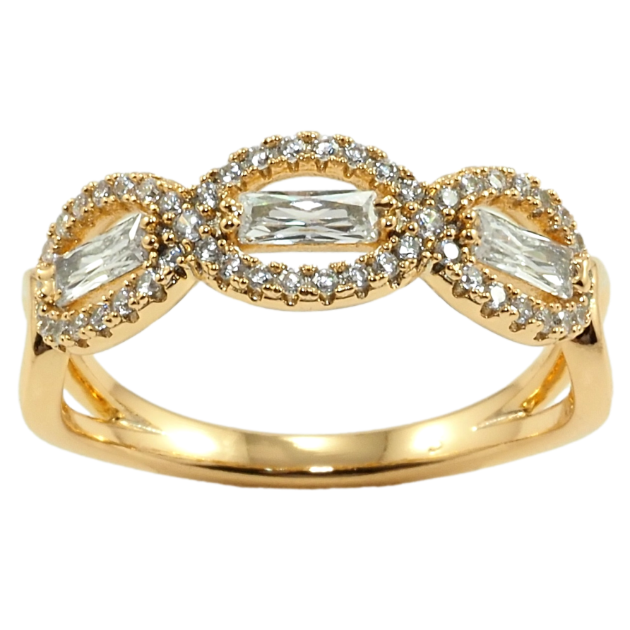 Кольцо Xuping Позолота 18K Инкрустация цирконием фото №1