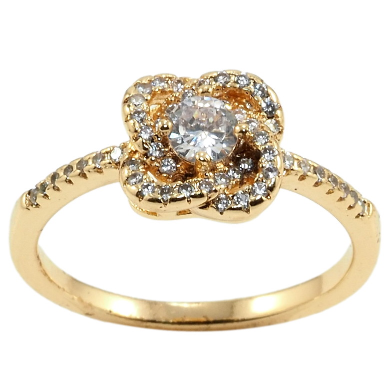 Каблучка Xuping M&L Колір 18K Квітка з цирконієм фото №13