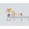 Серьги Xuping Позолота 18K пусеты Глаз Фатимы ø 4мм фото №2