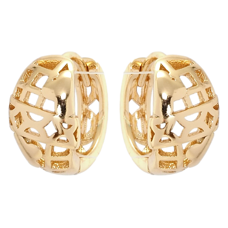 Сережки Xuping Позолота 18K колечка Різний орнамент фото №7 Сережки Xuping Позолота 18K колечка Різний орнамент фото №7