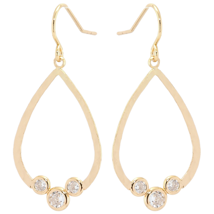 Сережки Xuping Позолота 18K французький замок Краплясті підвіски з фіанітами фото №7