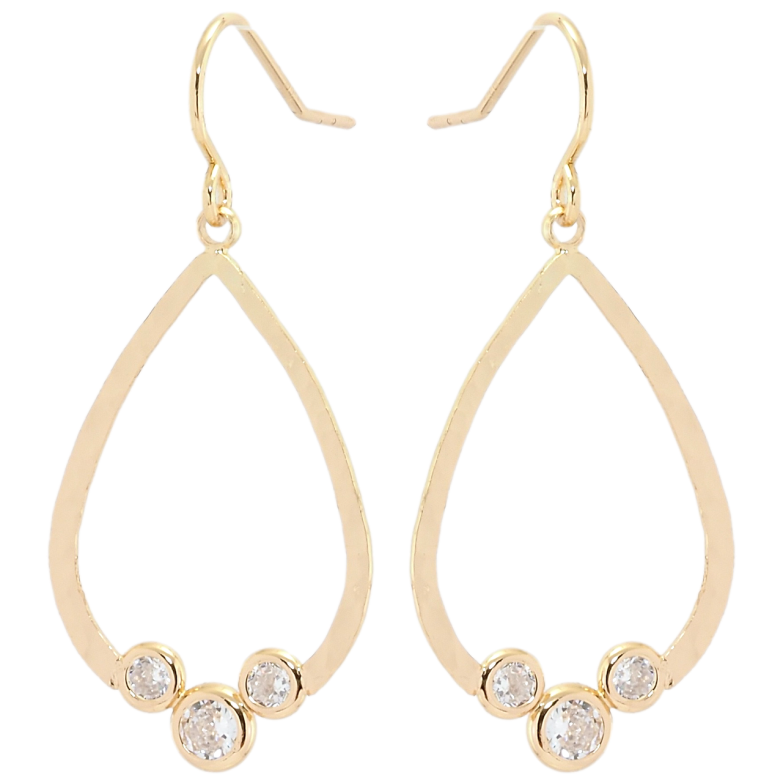 Серьги Xuping Позолота 18K французский замок Каплевидные подвески с фианитами фото №1