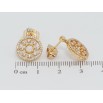 Серьги Xuping Позолота 18K пусеты Колечки с узором цирконием фото №2