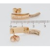 Серьги Xuping Позолота 18K пусеты Прямоугольники с цирконием фото №2