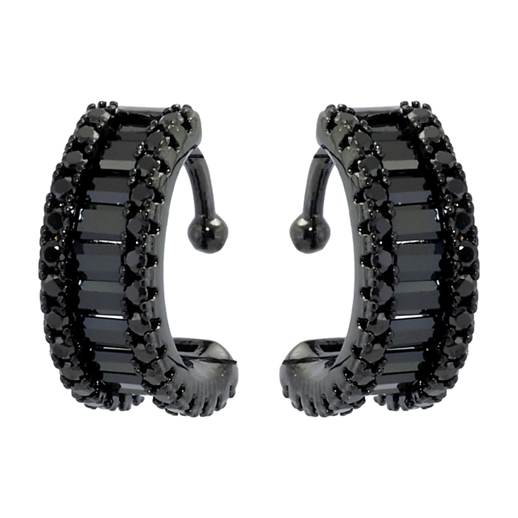 Сережки Xuping Позолота Black (чорне золото) кафи Дорожки чорного цирконію фото №17 Сережки Xuping Позолота Black (чорне золото) кафи Дорожки чорного цирконію фото №17