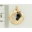Кулон Xuping Позолота 18K Детские ножки с черной эмалью и цирконием для цепочки до 2мм фото №2 Кулон Xuping Позолота 18K Детские ножки с черной эмалью и цирконием для цепочки до 2мм фото №2