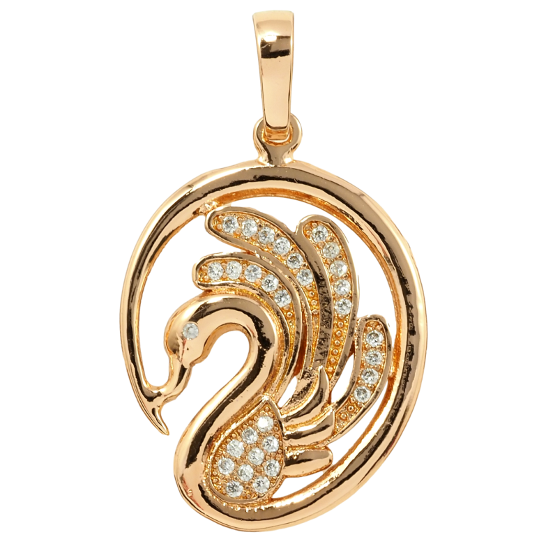 Кулон Xuping Позолота РО Лебедь для цепочки до 6мм фото №1