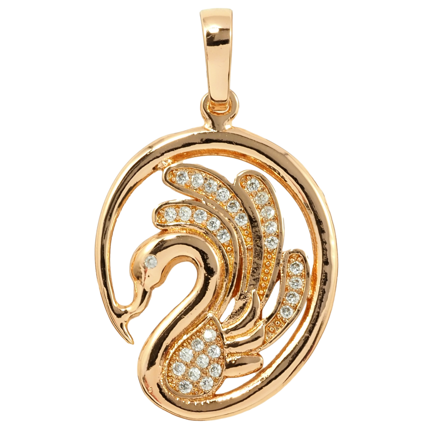 Кулон Xuping Позолота РВ Лебідь для ланцюжка до 6мм фото №1