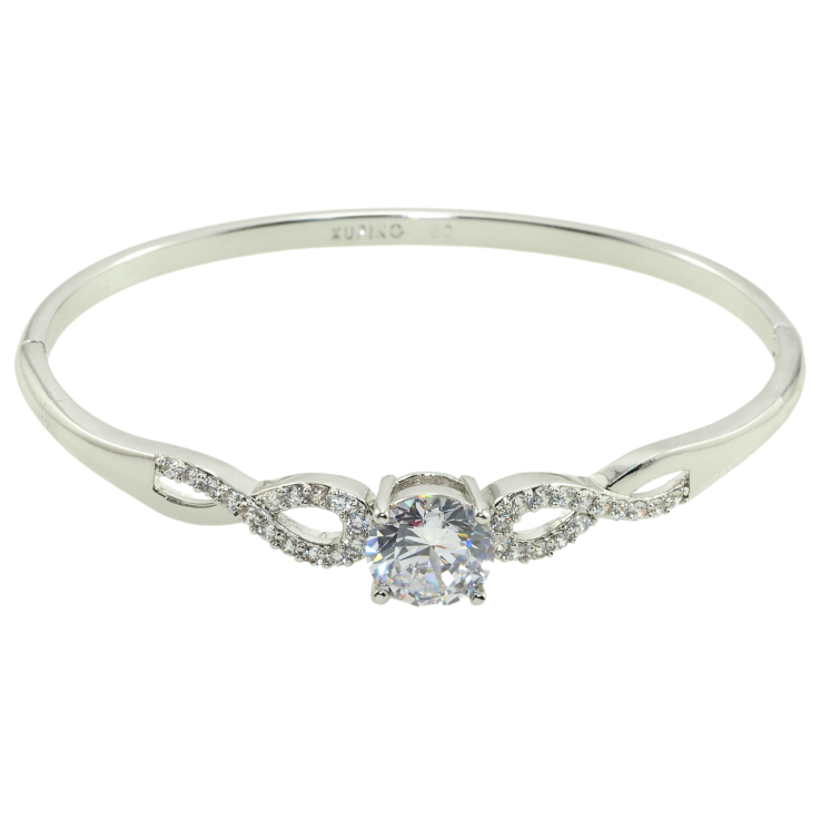 Браслет Xuping Родій Витончений візерунок з цирконієм ø 5,9см фото №13