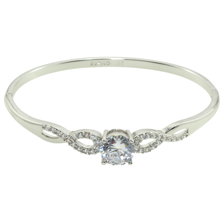 Браслет Xuping Родій Витончений візерунок з цирконієм ø 5,9см фото №11