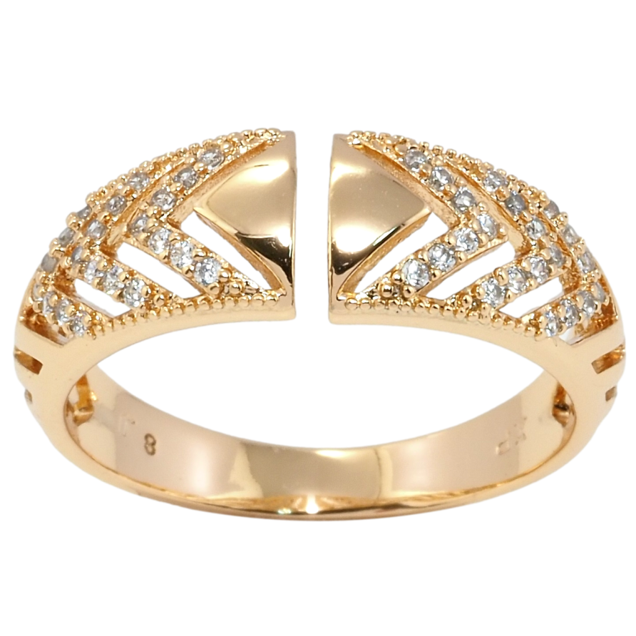 Кольцо Xuping Позолота 18K Инкрустация цирконием фото №1