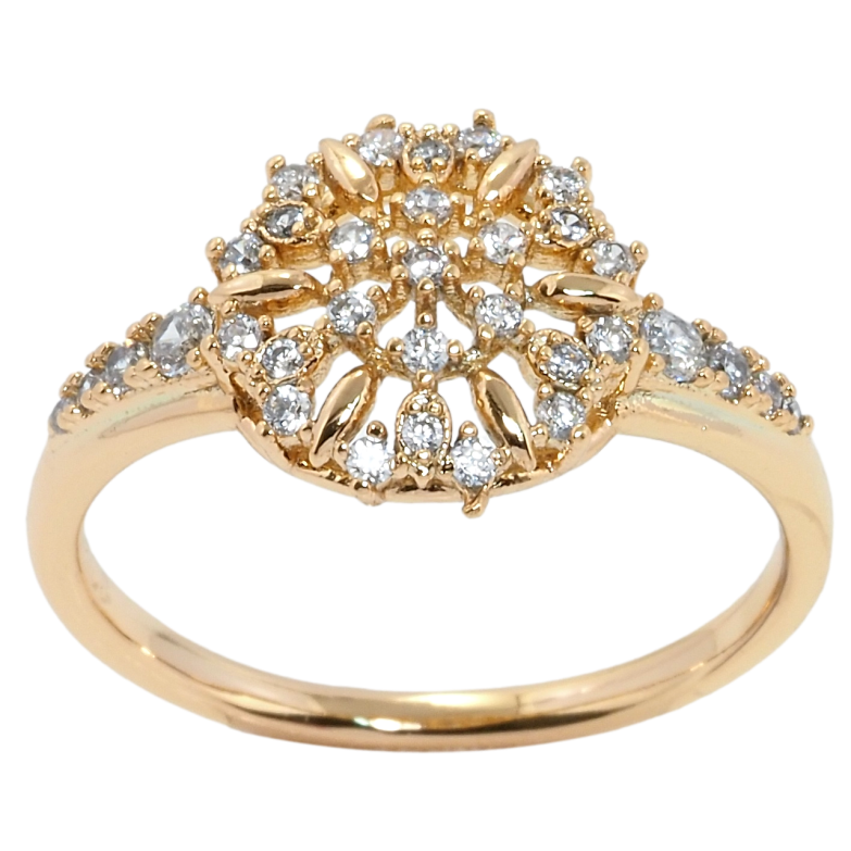 Каблучка Xuping Позолота 18K Інкрустація цирконієм фото №8