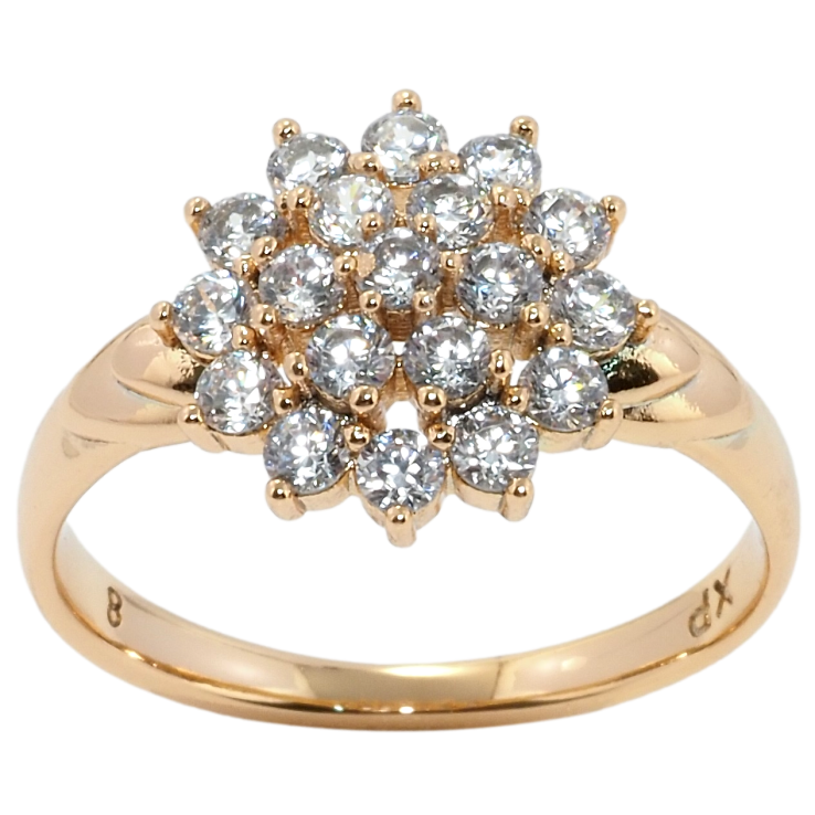 Кольцо Xuping Позолота 18K Инкрустация цирконием фото №5