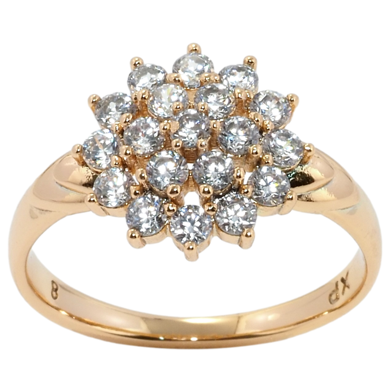 Кольцо Xuping Позолота 18K Инкрустация цирконием фото №1