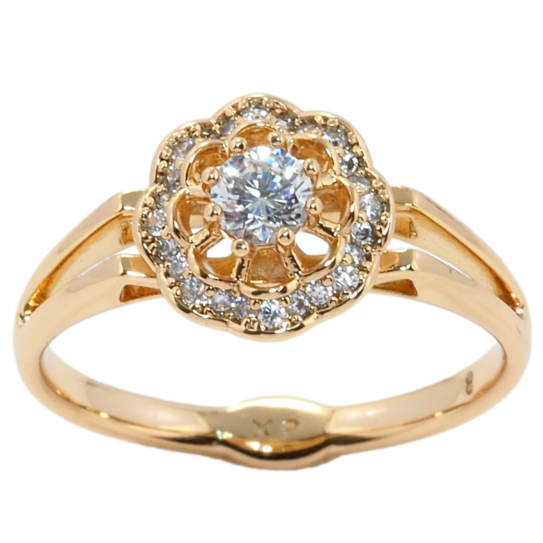 Кольцо Xuping Позолота 18K Цветочек фото №1