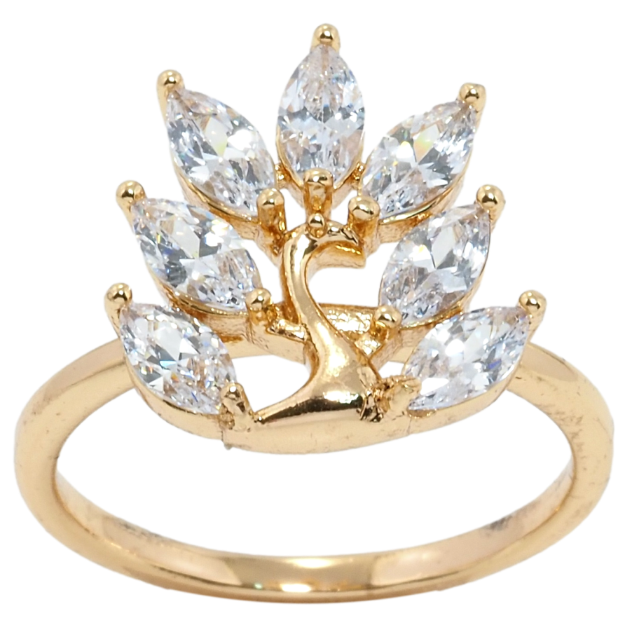 Кольцо Xuping Позолота 18K Павлин с фианитами фото №1