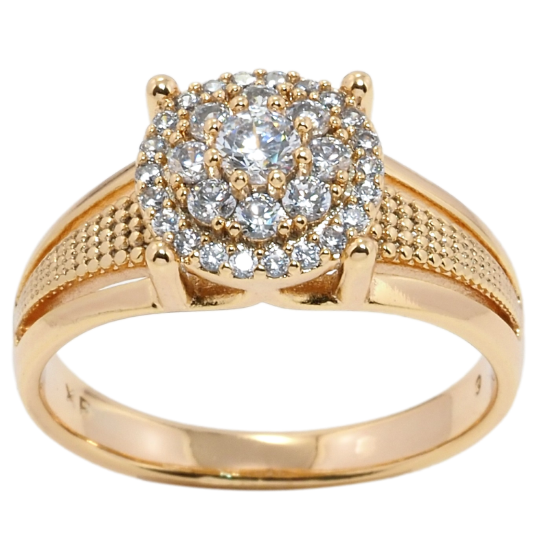 Кольцо Xuping Позолота 18K Инкрустация цирконием фото №1