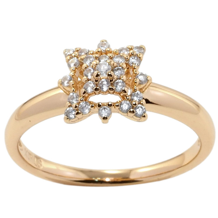 Кольцо Xuping Позолота 18K Звездочка с цирконием фото №12