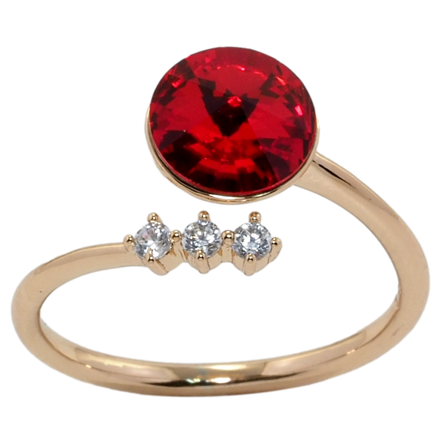 Кольцо Xuping цвет 18K с кр-ми Swarovski Кристалл Siam фото №1