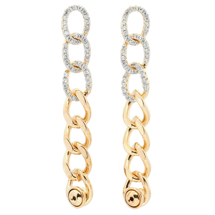 Серьги Xuping QQMM Позолота 18K пусеты Подвески цепочки с цирконием фото №25