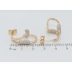 Серьги Xuping QQMM Позолота 18K пусеты Декоративные петельки с цирконием фото №2