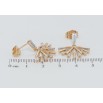 Серьги Xuping QQMM Позолота 18K пусеты Декоративные подвески с цирконием фото №2