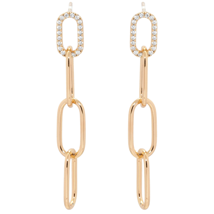 Серьги Xuping QQMM Позолота 18K пусеты Подвески цепочки с цирконием фото №24