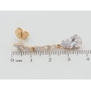 Серьги Xuping QQMM Позолота 18K пусеты Кристальные подвески фото №2