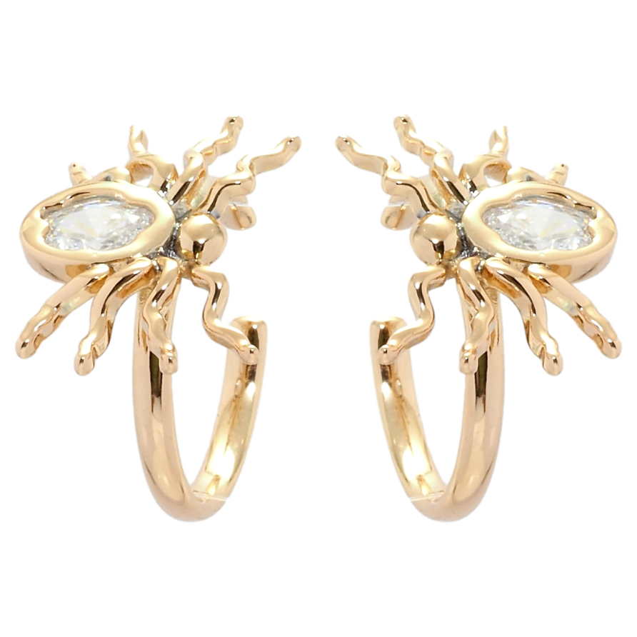 Сережки Xuping QQMM Позолота 18K кафи Павуки фото №1