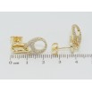 Сережки Xuping QQMM Позолота 14K пусети Бігунки з цирконієм фото №2