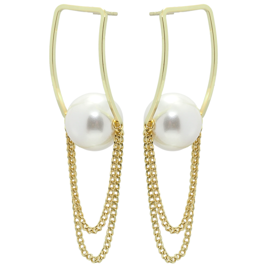 Сережки Xuping QQMM Позолота 14K пусети Декоративні підвіски з ланцюжками фото №1