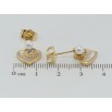 Серьги Xuping QQMM Позолота 14K пусеты Сердечки с перламутровыми вставками фото №2