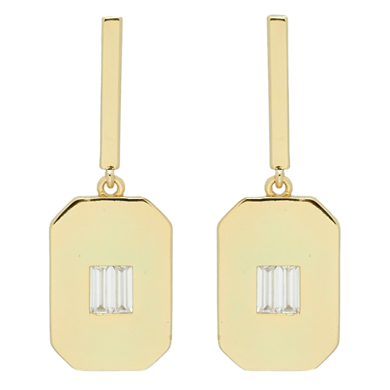 Серьги Xuping QQMM Позолота 14K пусеты Подвески с вставками циркония фото №1