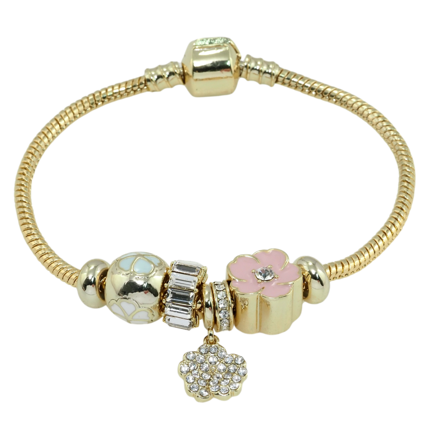 Браслет Xuping QQMM Позолота 14K У стилі Pandora Ювелірний шнур з намистинами розмір 18.5см х 3мм фото №1 Браслет Xuping QQMM Позолота 14K У стилі Pandora Ювелірний шнур з намистинами розмір 18.5см х 3мм фото №1