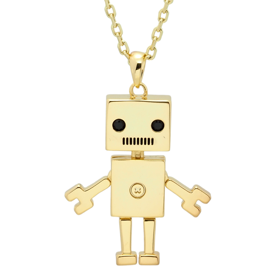 Підвіска на ланцюжку Xuping QQMM Позолота 14K Робот довжина 40,45мм х 2мм фото №1