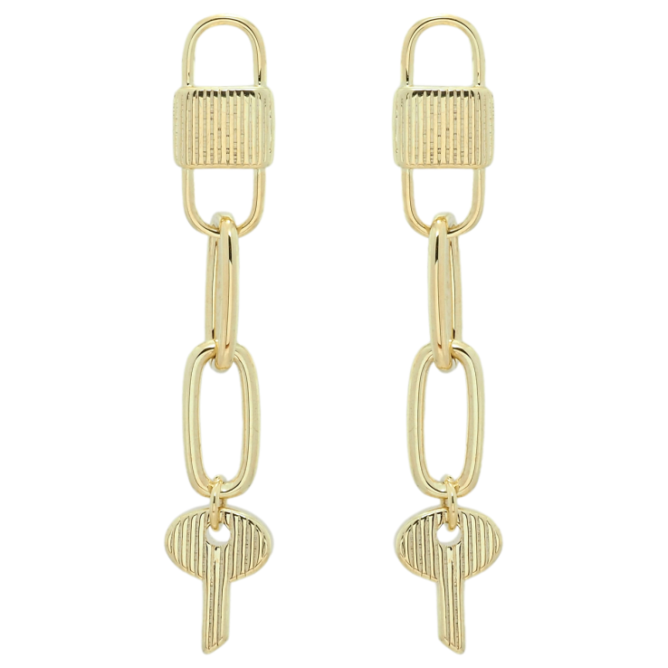 Сережки Xuping JEAN GOUJON Позолота 14K пусети Підвіски з ключиками фото №18