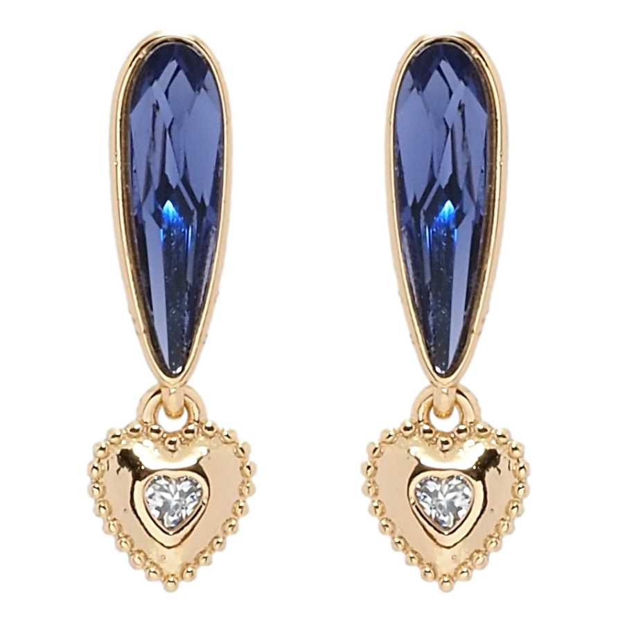 Сережки Xuping колір 18K з кристалами Swarovski пусети Кристали Sapphire фото №1