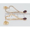 Сережки Xuping колір 18K з кристалами Swarovski пусети Сердечки з кр-ми Amethyst фото №2