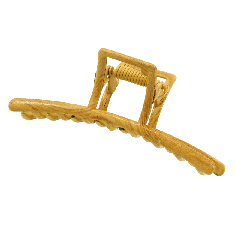 Краб металевий Дуга довжина 7.5см, принт під дерево. УЦІНКА, є подряпини фото №1