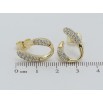 Сережки Xuping QQMM Позолота 14K пусети Петельки з інкрустацією цирконієм фото №2
