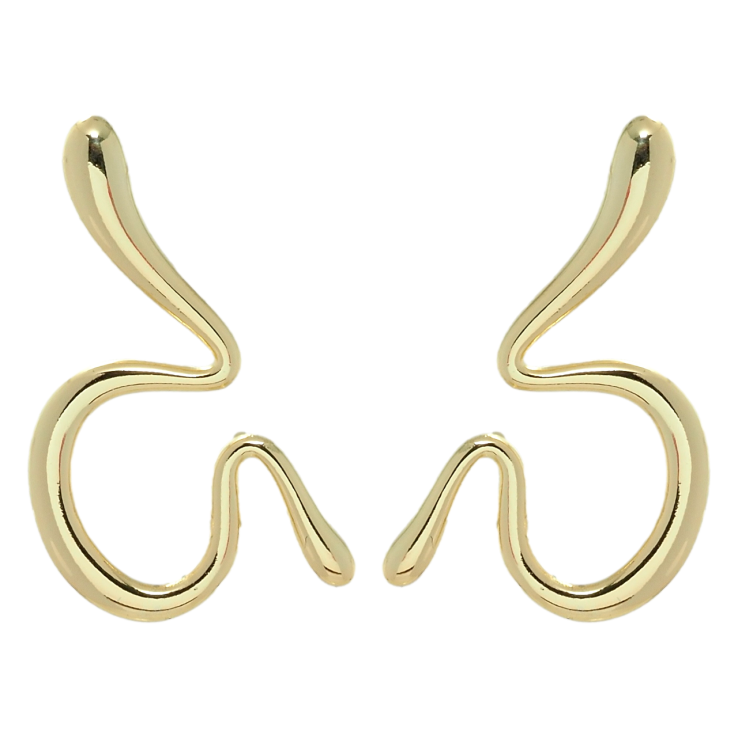 Серьги Xuping QQMM Позолота 14K пусеты Фигурные фото №25