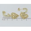 Серьги Xuping QQMM Позолота 14K пусеты Сердечки I Love You фото №2