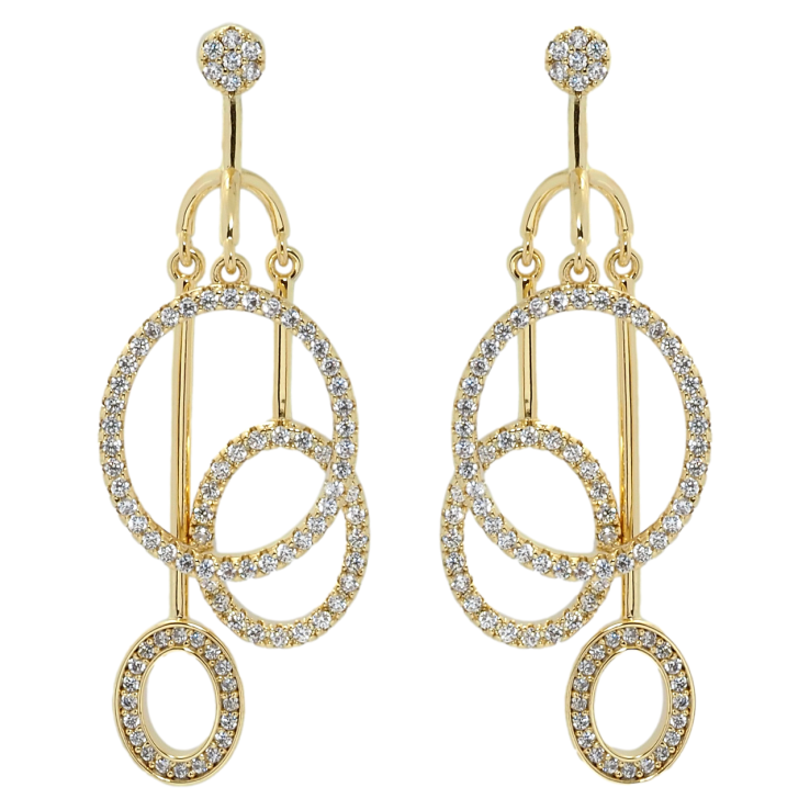 Сережки Xuping QQMM Позолота 14K пусети Підвіски з колечками фото №23