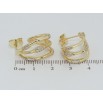 Серьги Xuping QQMM Позолота 14K пусеты Декоративные с цирконием фото №3