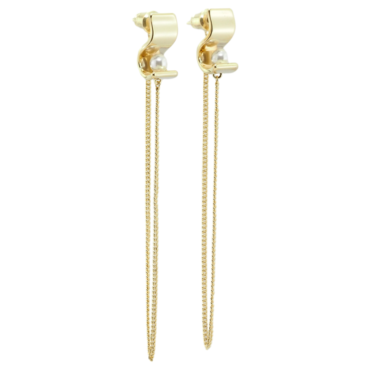 Сережки Xuping QQMM Позолота 14K пусети Декоративні підвіски з ланцюжками фото №6