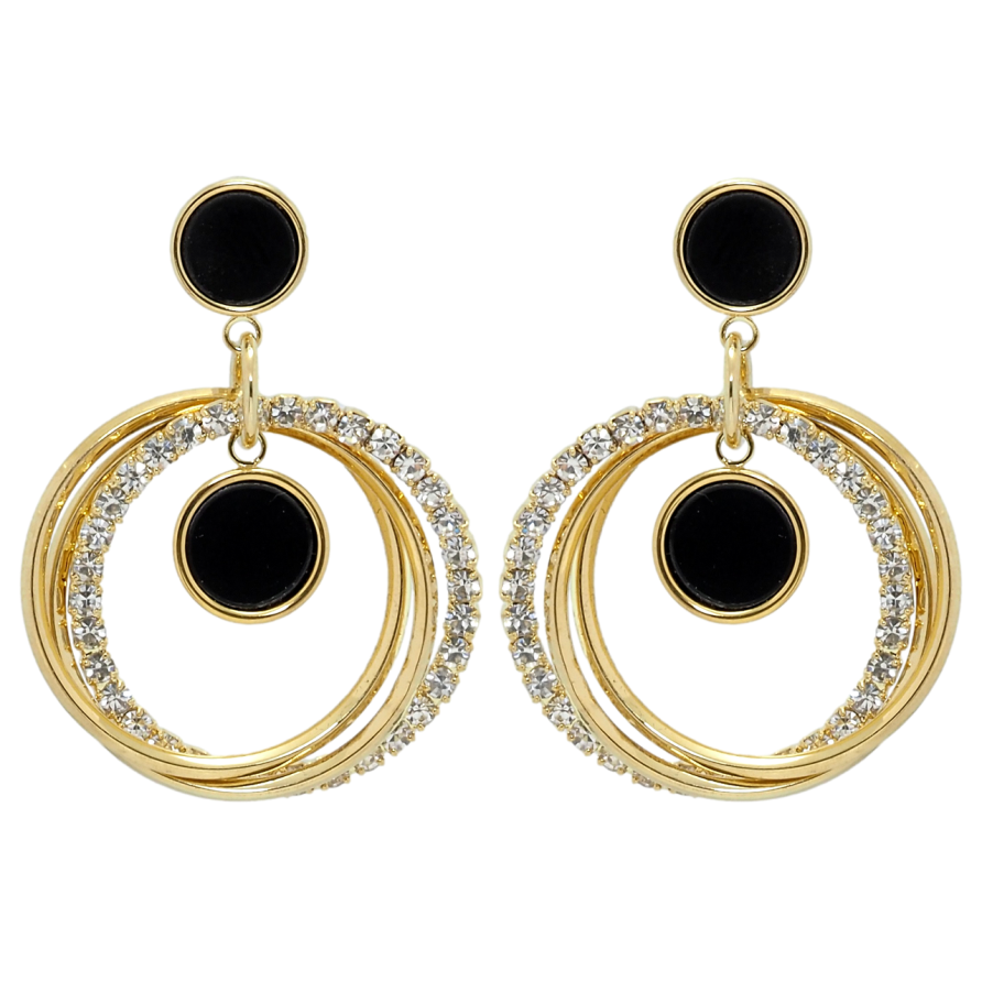 Сережки Xuping QQMM Позолота 14K пусети Підвіски з кільцями фото №1