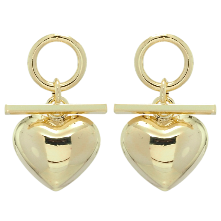 Сережки Xuping QQMM Позолота 14K пусети Підвіски серця фото №6