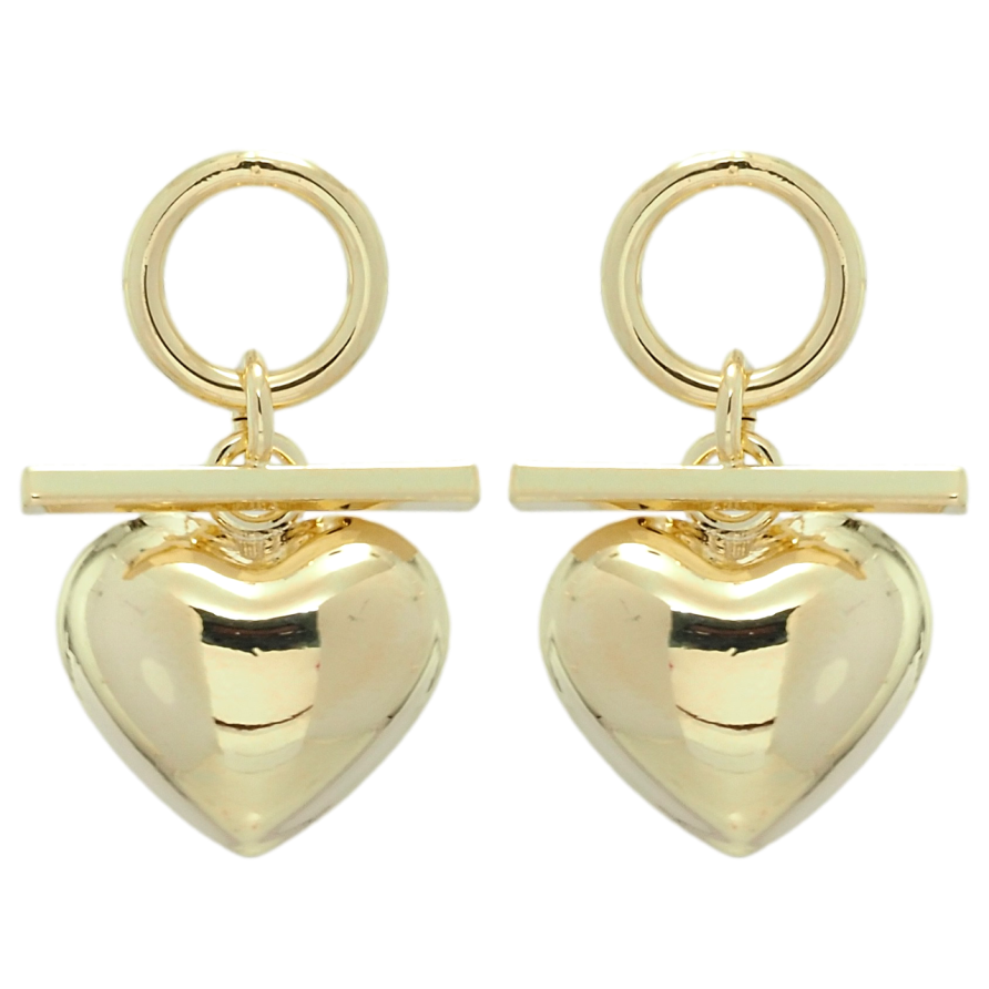 Сережки Xuping QQMM Позолота 14K пусети Підвіски серця фото №1